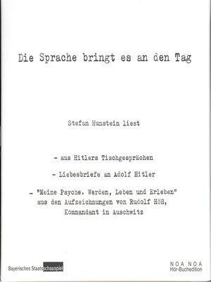cover image of Die Sprache bringt es an den Tag